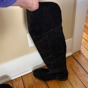 Stuart Weitzman black suede over the knee boot